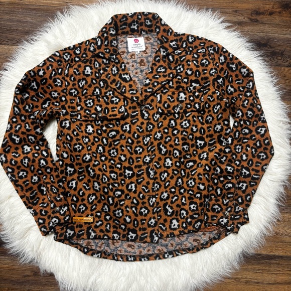 Simply Southern Jackets & Blazers - Simply Southern Leopard Printed Button Up Shacket size Small